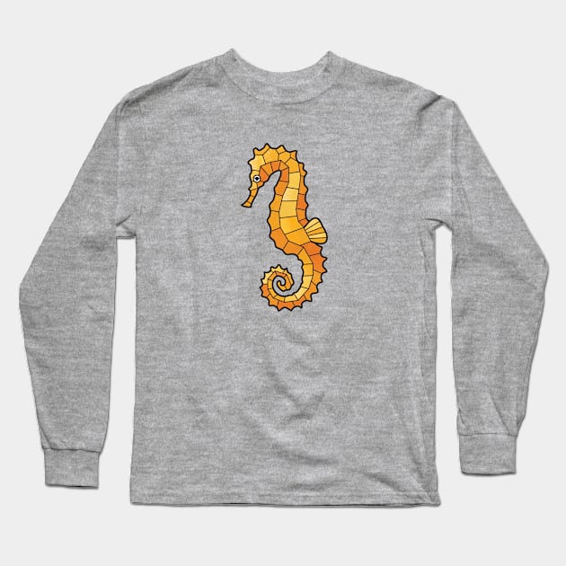 Pacific Seahorse Long Sleeve T-Shirt by DesignsByDoodle